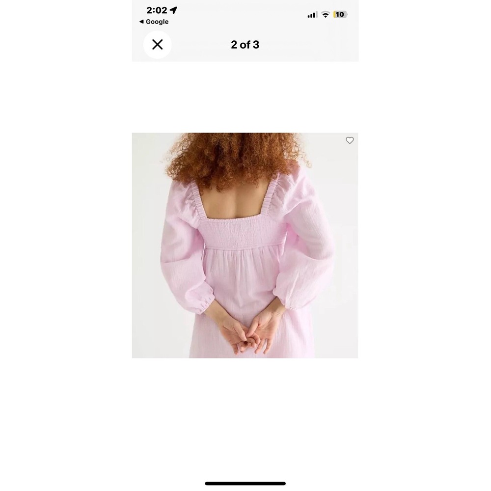 J Crew Mini Dress Womens Medium Soft Cotton Gauze Boho Blush Pink - Picture 4 of 10